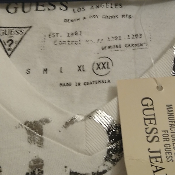 Guess white T shirt men's - Picture 4 of 5